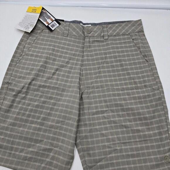 Hang Ten Other - Hang Ten‎ Men's Walk Shorts Khaki Plaid 32 NEW (76-4)